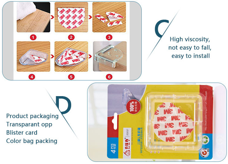 Paintable L Shape Adhesive Baby Safety Edge Guard Corner Protector