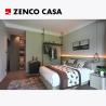 Buy cheap Light Luxury Apartment Bedroom Set With Solid Wood Bed And Leather Nightstand from wholesalers