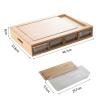 Buy cheap CE Certified Four-Drawer Large Bamboo Kitchen Cutting Board Storage for Food Supplies from wholesalers