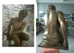 Handmade Fiberglass Resin Statues Sitting Style Fiberglass Human Statues