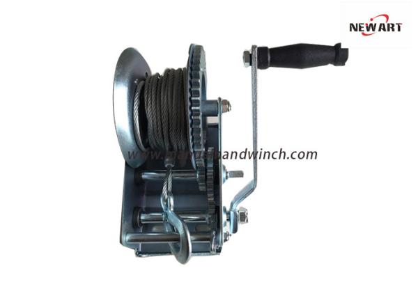 Buy cheap Small Boat Towing 2 Speed Manual Hand Winch Hand Crank Winch With Cable / Webbing from wholesalers