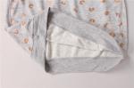 Rose Gold Foil Print Round Neck Quilted Pullover Sweater For Women