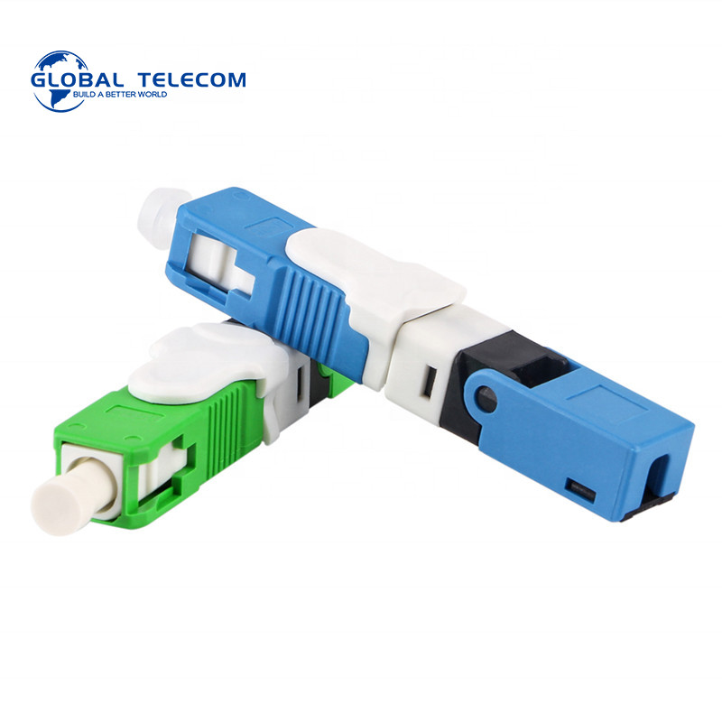 125μm 0.3dB Optical Fiber Fast Connector , SM SC UPC Fast Connector