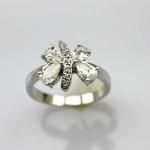 Designer Jewelry Rose Gold Plated 925 Silver Cubic Zircon Butterfly Ring(R0018)