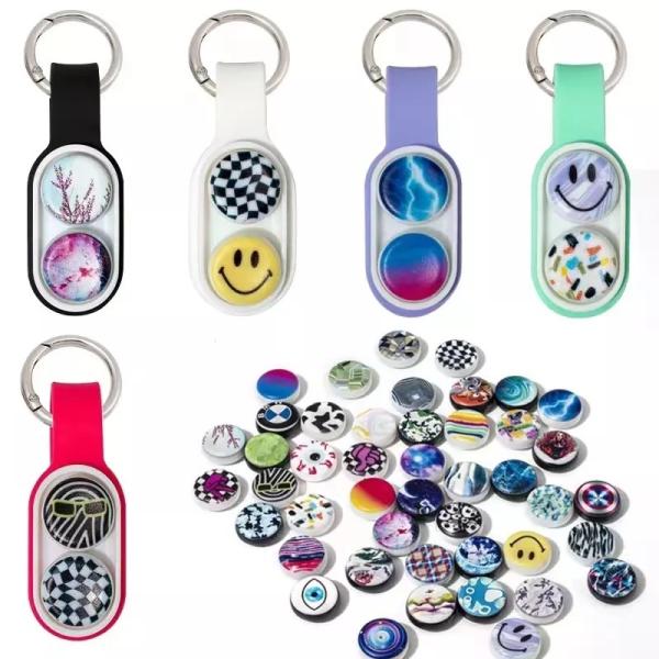 Buy cheap Kids And Adults Abs Material Pop Pocket Puck Finger Fidget Toy All Kinds Of Color from wholesalers