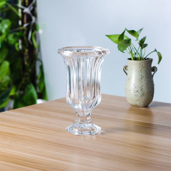 Buy cheap 25cm 9 Inch Tall Glass Flower Vase Short Stemmed For Home Deco / Hotel, from wholesalers
