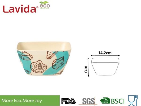 Buy cheap Heavy Metal Free Bamboo Mixing Bowls Custom Printing Tasteless Safe Contact With Food from wholesalers