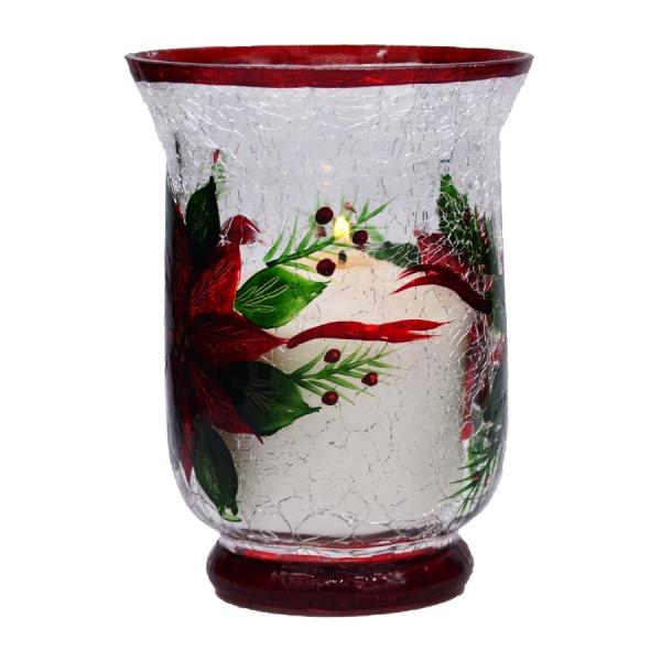 Buy cheap Ice Crack Classic American Glass Hurricane Candle Holder from wholesalers