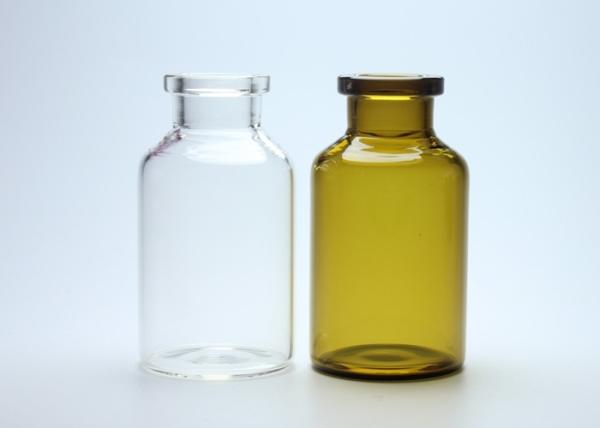 Buy cheap 20ml Clear Or Coffee Medicinal and Cosmetic Glass Tube Bottle Vials from wholesalers
