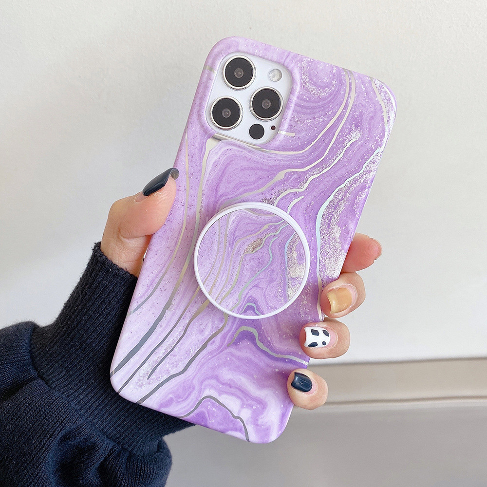 TPU Finger Grip Phone Case Pop Socket Stand Anti Scratch Protective Case For Iphone 12 Pro