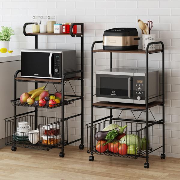 Buy cheap Household Kitchen Living Room Floor Rack Removable Three-Story Rectangular Storage Rack from wholesalers