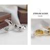 Buy cheap Lanciashow 925 Solid Silver Gold Plated Jewelry Hoop Earrings Simple Concavo Convex Shape from wholesalers
