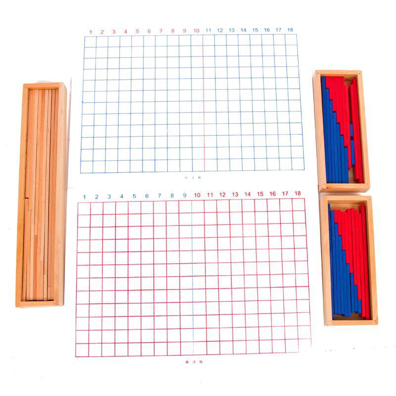 Wooden Montessori Addition And Subtraction Board For Early Mathematics Teaching