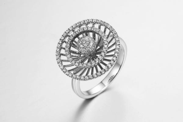 Buy cheap 4.31g Silver And Cubic Zirconia Wedding Rings AAA Sterling Silver Cz Wedding Ring Set from wholesalers