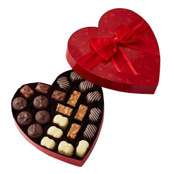 Buy cheap C1s Artpaper Heart Shaped Chocolate Box With Matt Lamination from wholesalers