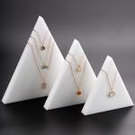 Modern Design Triangle Acrylic Necklace Display Stand Holder For Jewelry Shop