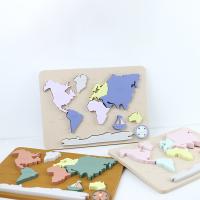 Buy cheap Silicone World Map Personalized Baby Puzzle For Toddlers Montessori Educational product