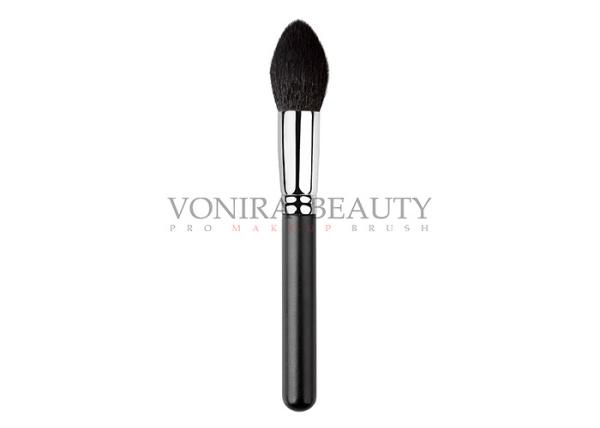 Natural Goat Hair Highlighter Makeup Brush , Long Lasting Tapered Highlighter