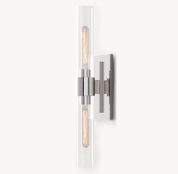 Buy cheap Polished Nickel Living Room Wall Lamp 23" Tall Ravelle Linear Sconce from wholesalers