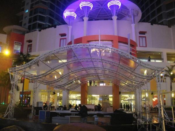 Heavy Duty Aluminum Stage Truss System With PVC Material Tent , stage lighting
