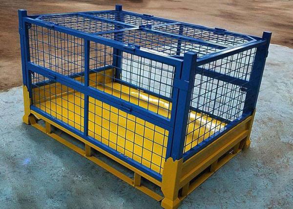 Buy cheap Collapsible Pallet Rack Cage Lockable Stillage For Warehouse Storage from wholesalers