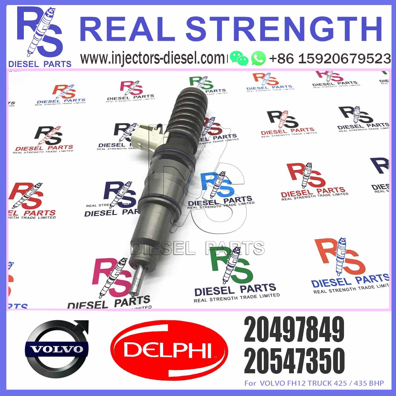 High Quality 4PINS diesel fuel injector 20497849 for V-O-L-V FH12 TRUCK 425 / 435 BHP