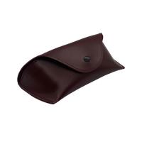 Buy cheap Rust Red Personalised Leather Glasses Case , Leather Sunglasses Pouch product