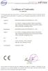 Shenzhen SORO Electronics Co., Ltd. Certifications