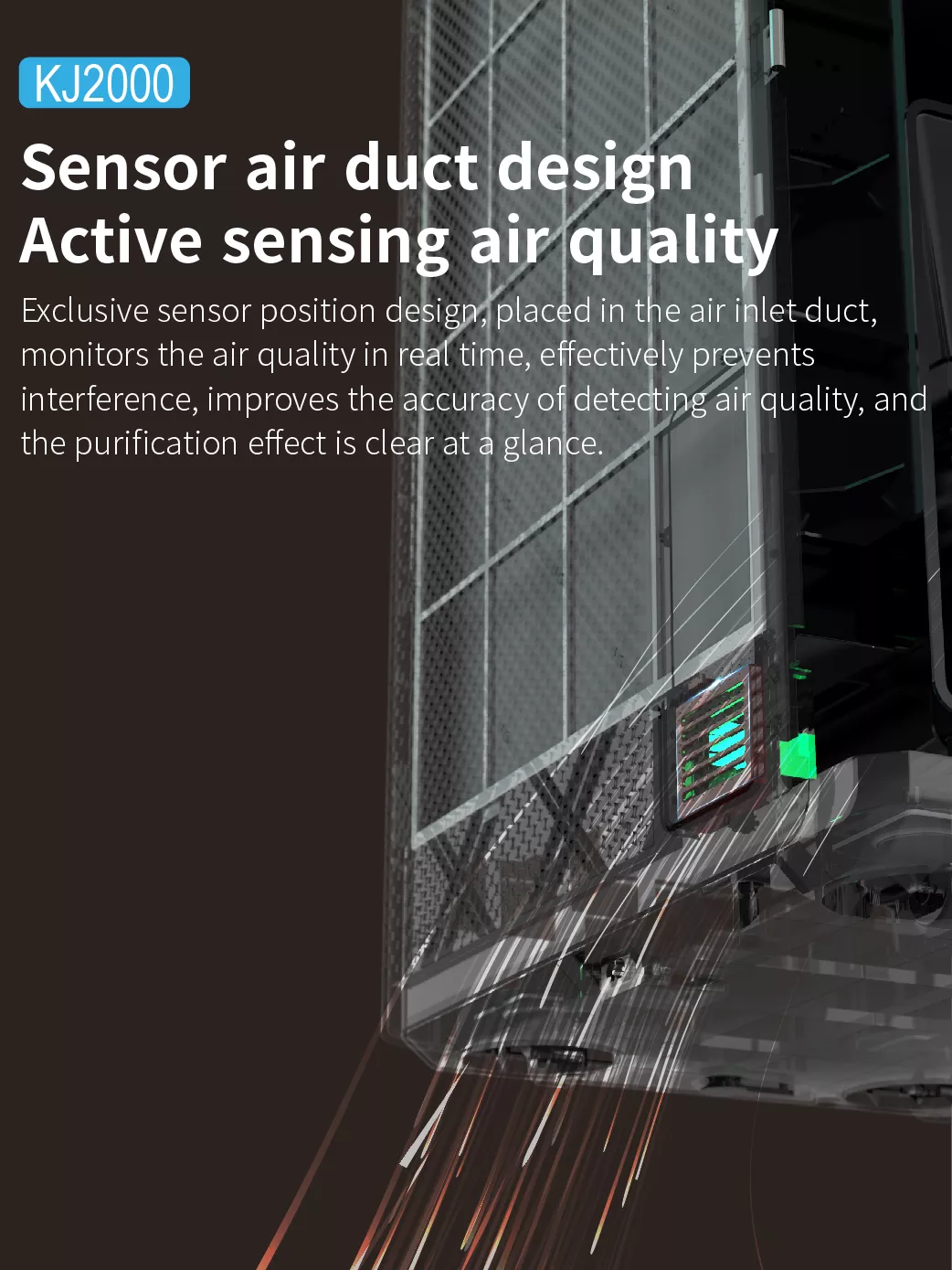 2022 Top Rated High CADR Wall Mounted Medical Commercial Office Home H13 H14 HEPA Filter Air Purifier
