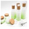 Buy cheap 100ml 43mm Glass Cosmetic Bottles Lotion 43/410 Cosmetic Jars With Bamboo Lids from wholesalers