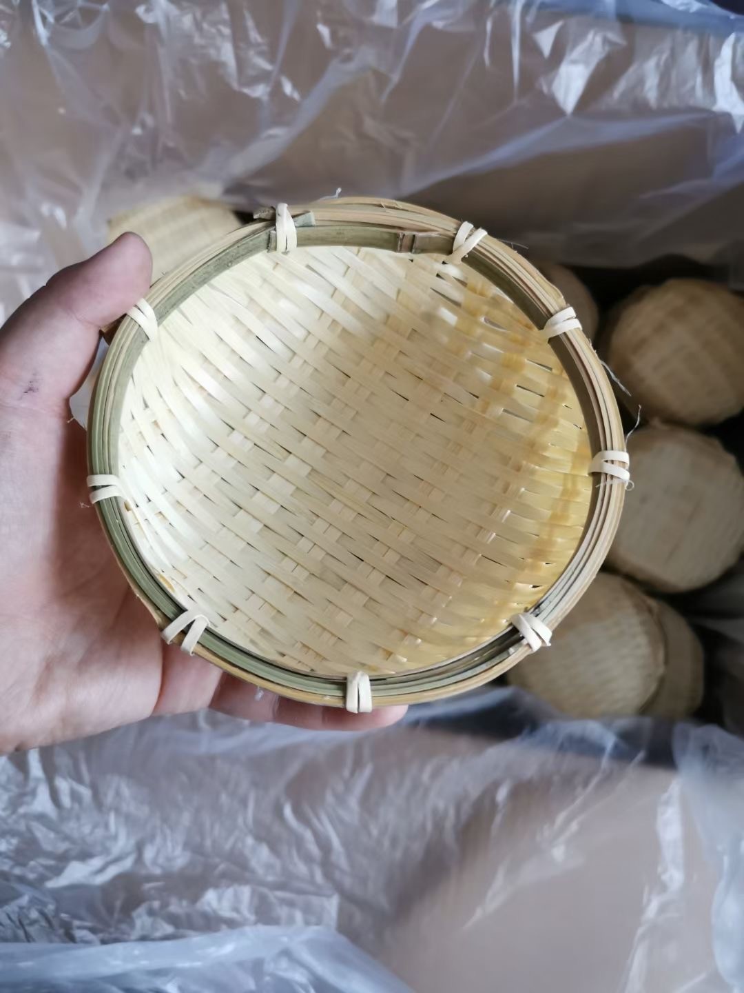 Round Sieve Natural Bamboo Basket Traditional Shape