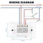 Glomarket Tuya Wifi Fan Light Switch Touch 3 In 1 Switch 5 Speed Adjustment