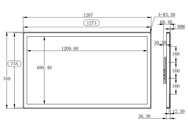 55-Inch Linux Touch Embedded Screen for High-End Retail Advertising, Command Centers, Museum Interfaces, and Immersive Gaming Solutions