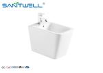 Ceramic Floor Mounted Bidet Elongated Bowl Type Self Cleaning Glaze Style