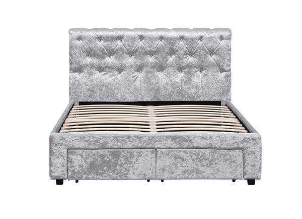 Buy cheap Torver Charcoal Plush Velvet Bed Frame BSCI CE EN-1725 Certification from wholesalers