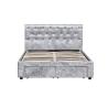 Buy cheap Torver Charcoal Plush Velvet Bed Frame BSCI CE EN-1725 Certification from wholesalers