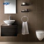 PC Material Bathroom Washable Clear Towel Ring Holder Adhesive ISO9001 160mm
