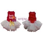 Glitter Tulle Skirt Pet Dress Custom Rubber Print Dog Princess Dress