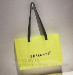 Semi-clear Tote Bags Stripe PVC Shoulder Bag with Pouch, PVC PU Trendy Handbag