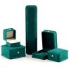 Buy cheap 9*9*4.5cm Green Velvet Ring Jewelry Box for Customized Bracelet Earrings Packaging from wholesalers