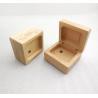 Buy cheap Small jewelry natural unfinished plain hinged DIY blank wooden box from wholesalers