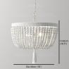 Buy cheap Weathered White wood beads chandelier lighting Pendant bedroom white chandelier(WH-CI-148) from wholesalers