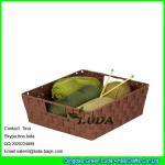 LDKZ-020 fashion home storage box pp yarn woven tray shelf with eyelets