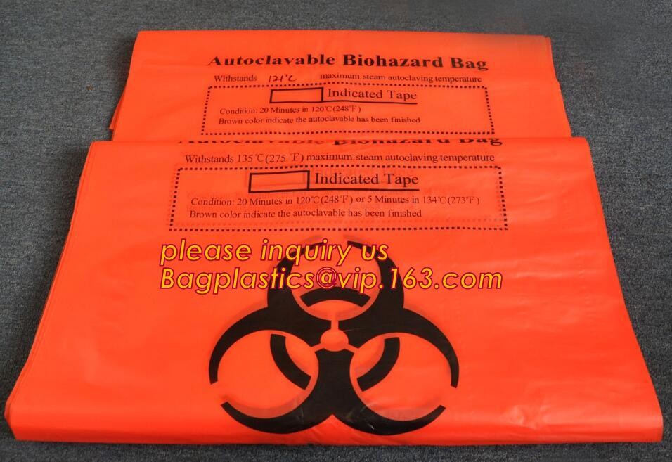 Asbestos Removal, disposable plastic yellow poly asbestos warning printed burial bags, Asbestos clear plastic packing ju