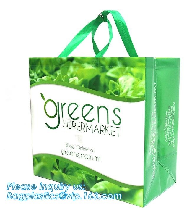 Promotional pp laminated custom printed recycled eco tnt grocery non woven bag, Handled Style shopping available Materia