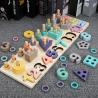 Buy cheap Geometric 14cm Wooden Math Toy Montessori Math Blocks Preschool Teaching from wholesalers