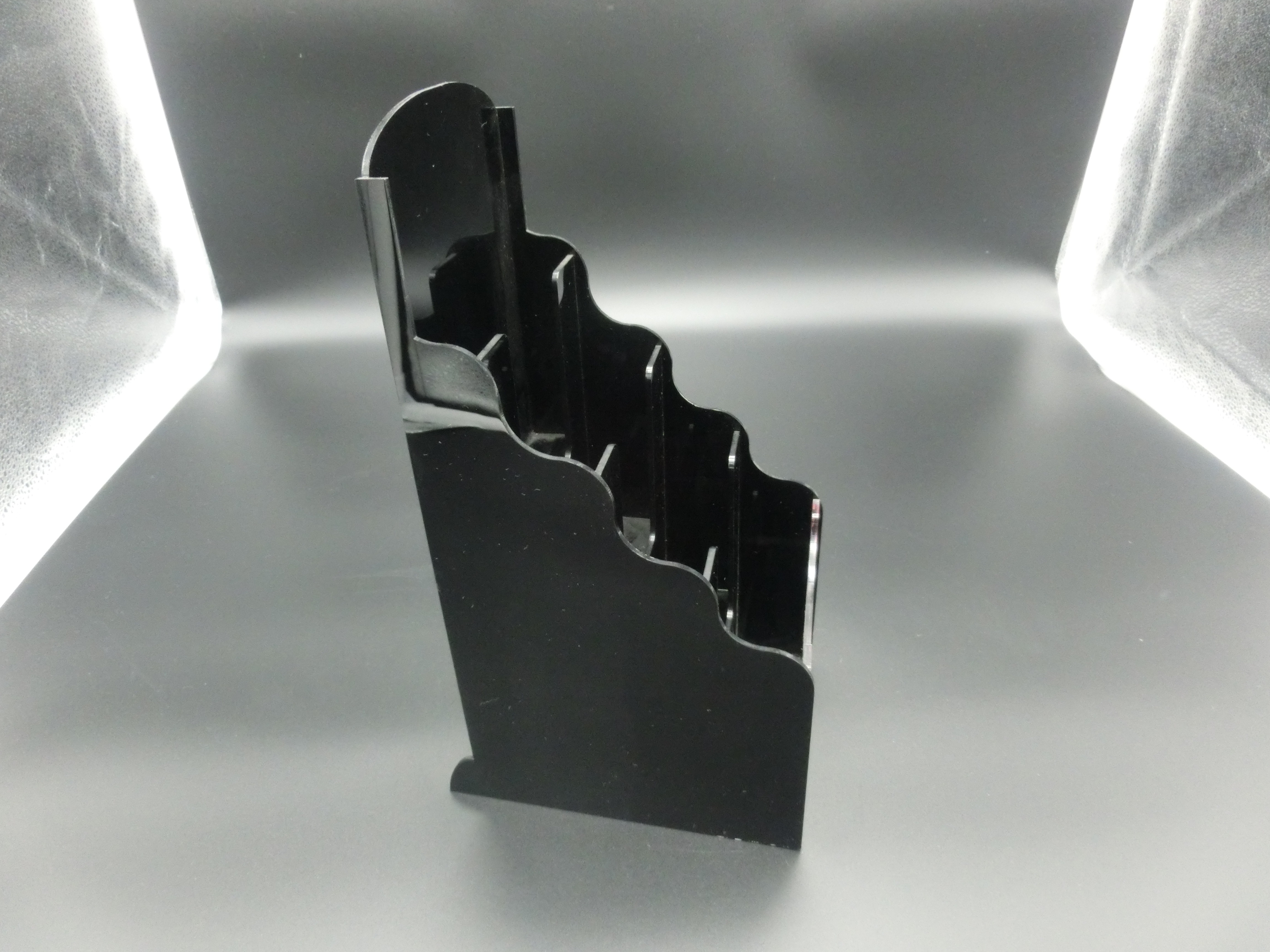 Acrylic Brochure Holder W/ 3 Pockets Desktop Lucite Leaflet Stand Counter Flyer Display