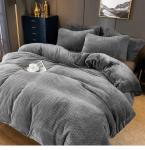 Customized Size Velvet Bedding Set 4pcs Thick Flannel Fleece Duvet Cover for