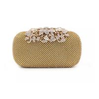 Buy cheap Hard Case Metal Gold Evening Bag 16 * 6 * 10cm , Evening Clutch Purse With product
