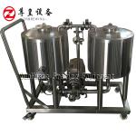 SS304 / 316 CIP Brewing Equipment Cleaning Trolly Disinfecting Tank / Lye Tank